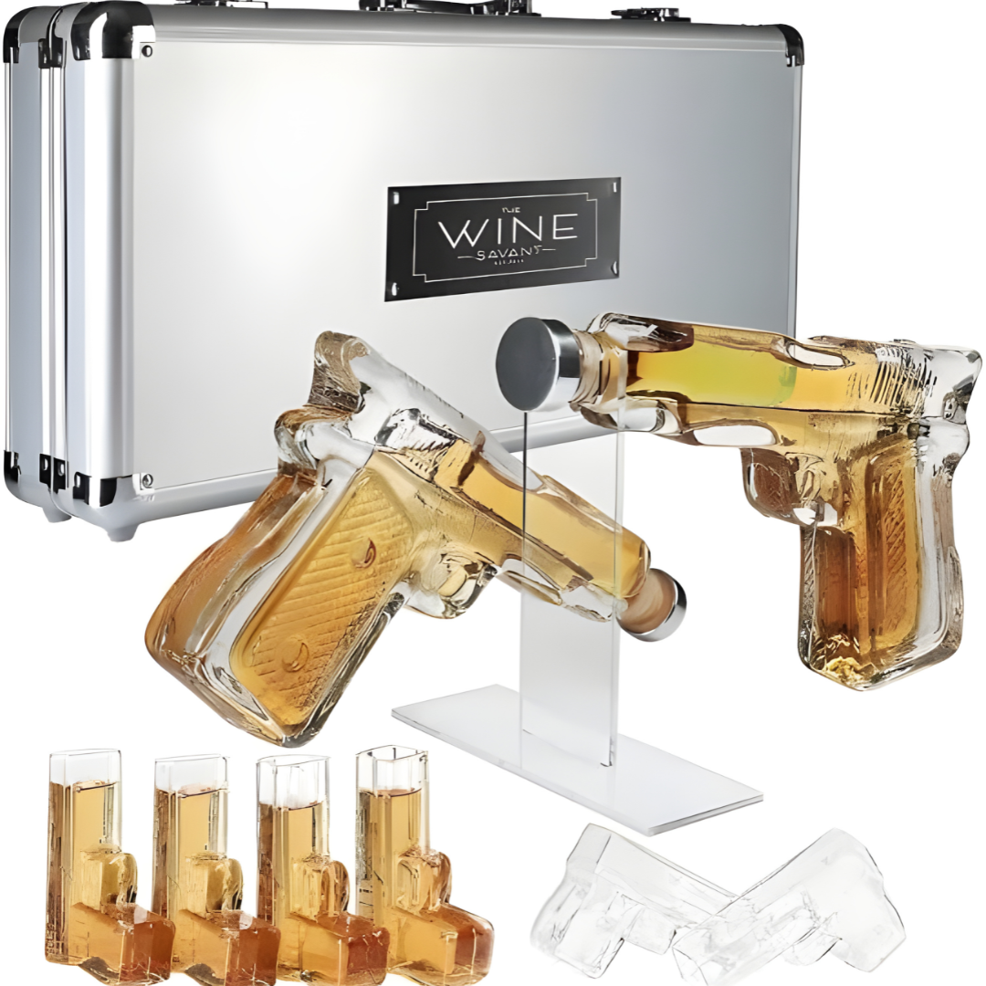 Pistol Whiskey Decanter Set