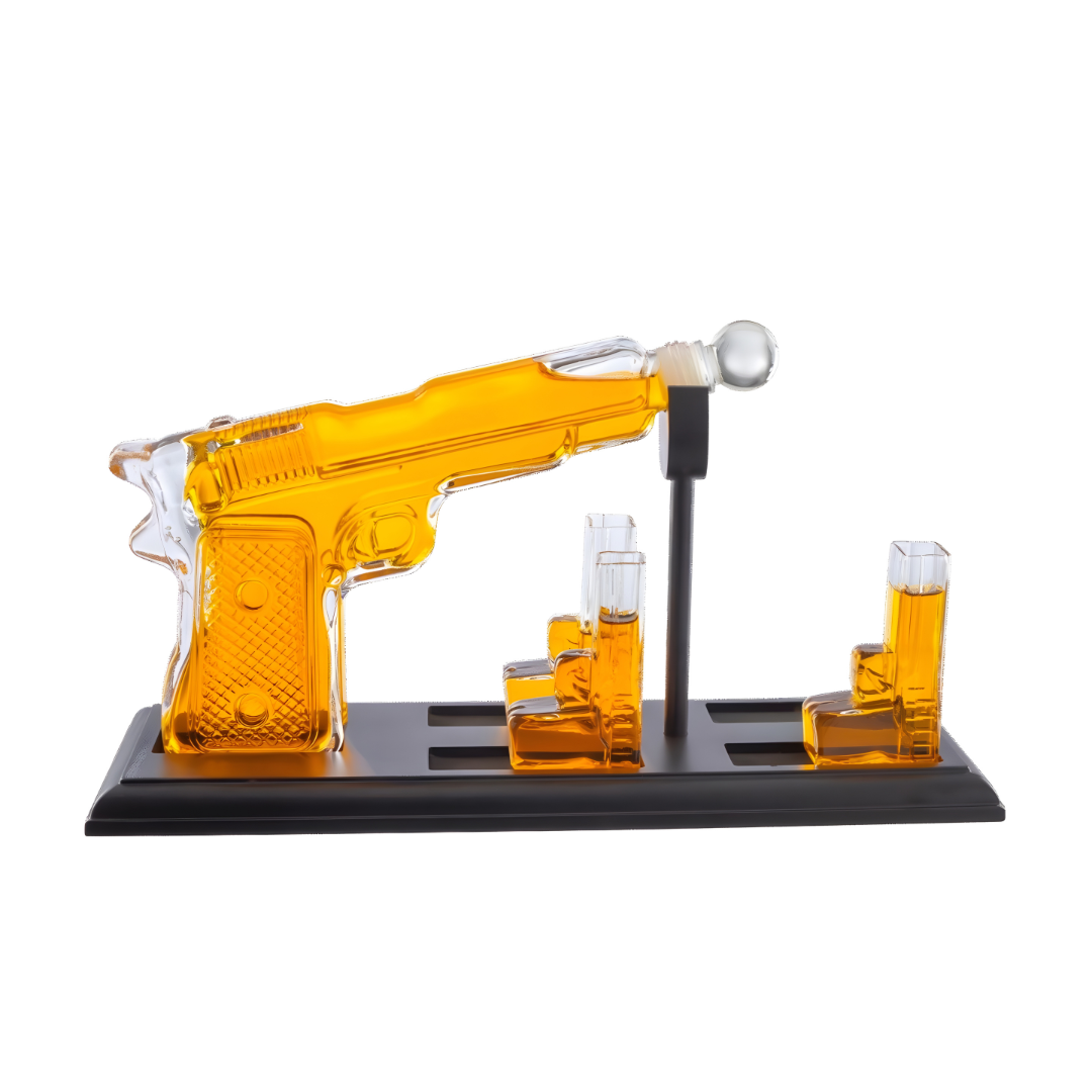 Pistol Whiskey Decanter Set