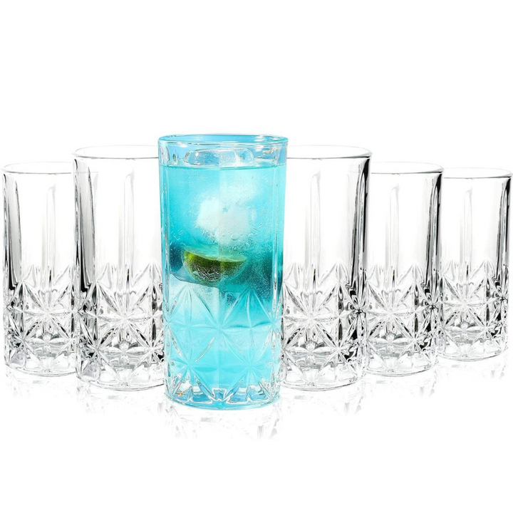 Beige Hi Ball Glass (Pack Of 6)