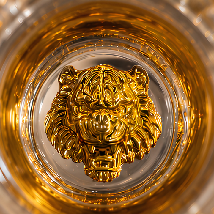 Royal Lion Gold Beer Mug - 400 ML (Made in Turkey)