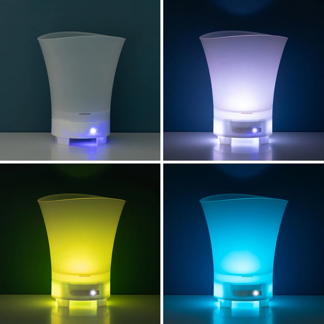 LED Beer And Champagne Bucket with Built-in Bluetooth Speaker