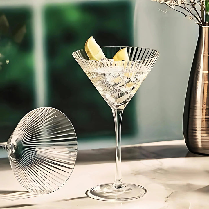 Ribbed Martini Glass (Pack Of 2)