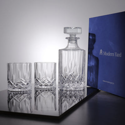 2 Cocktail Glass & 1 Flask Gift Set