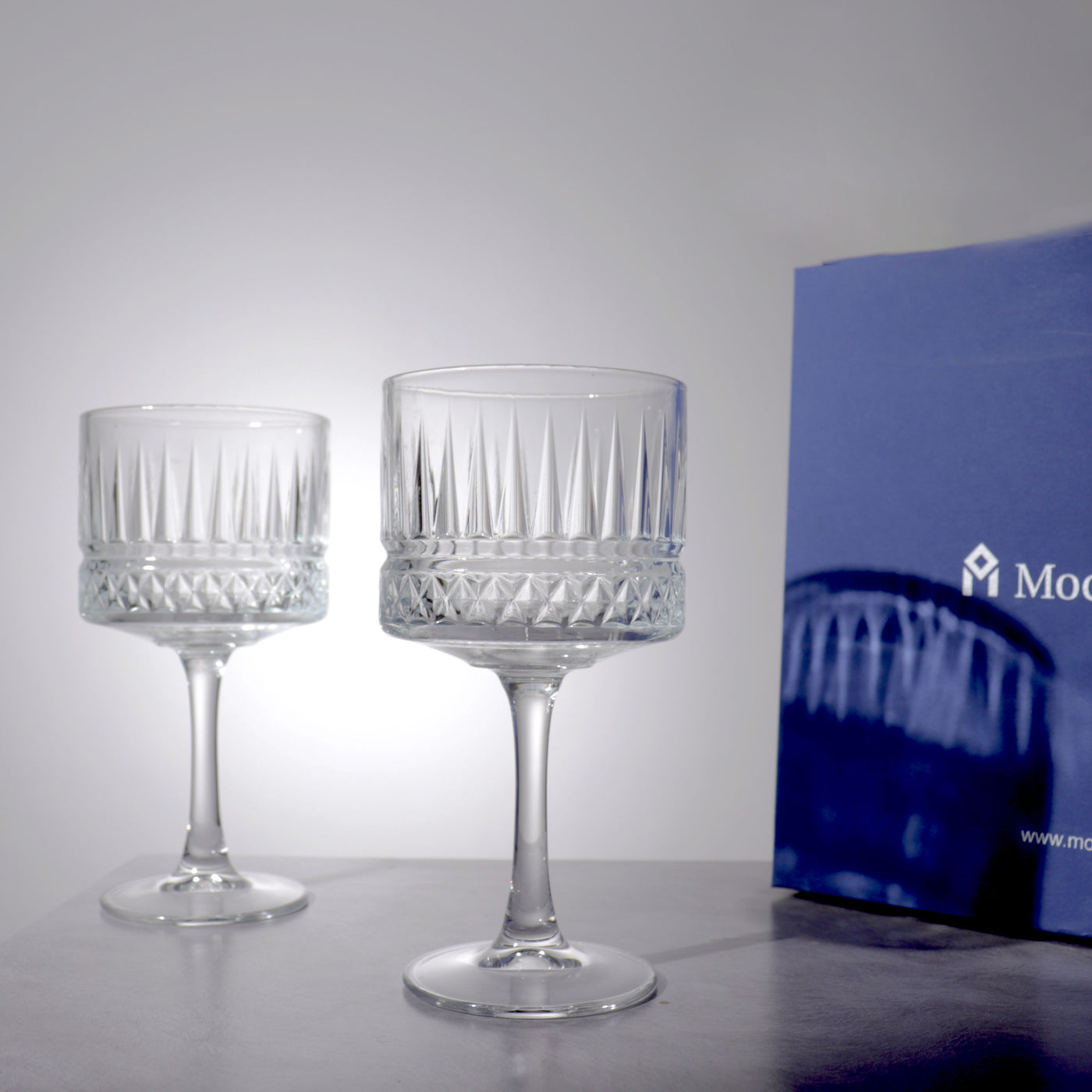 2 Cocktail Glass & 1 Flask Gift Set