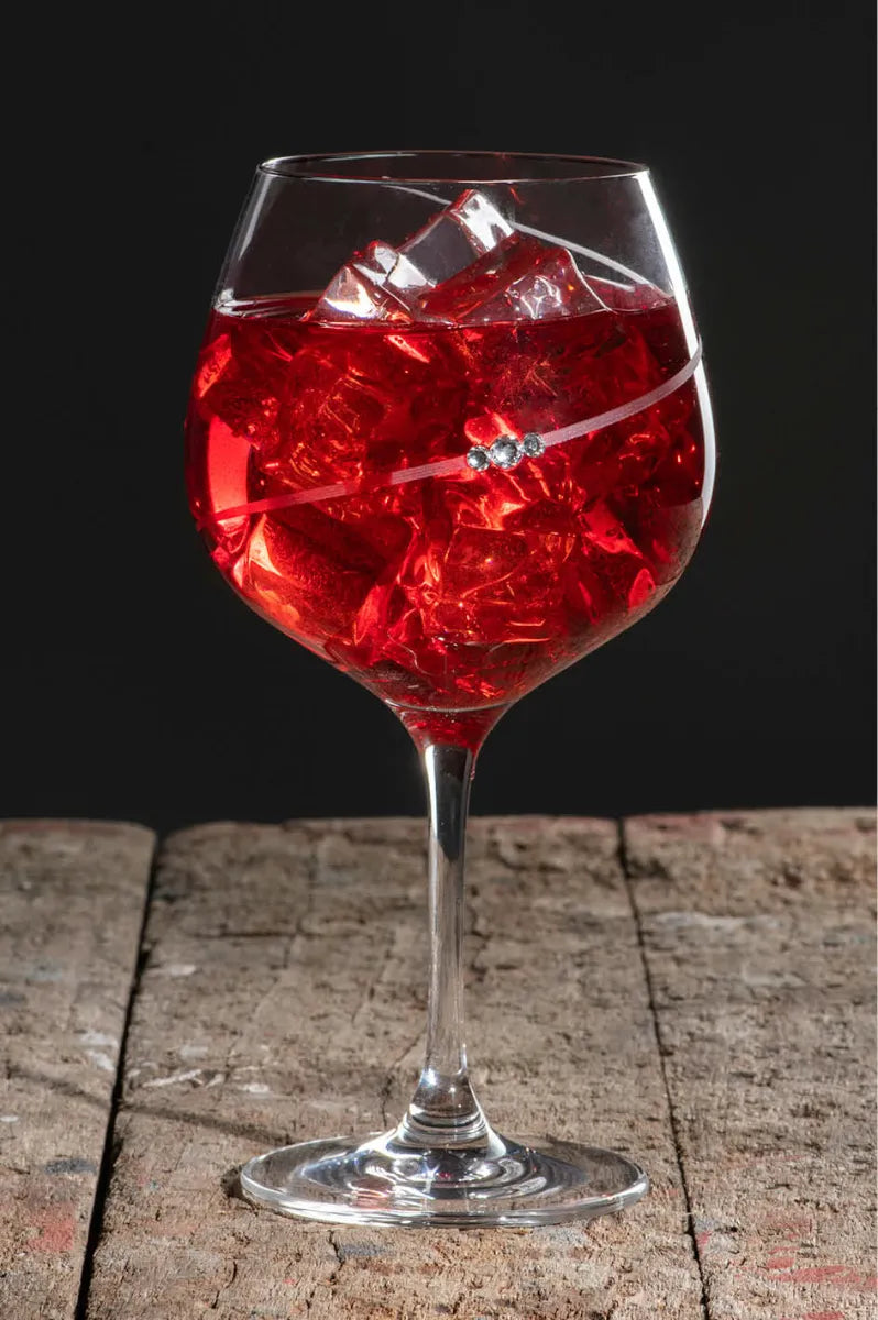 Silhouette Gin & Tonic Glass - Set of 2 ( Made With  Swarovski Crystals)