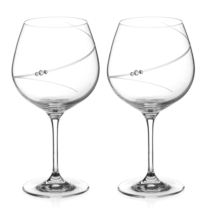 Silhouette Gin & Tonic Glass - Set of 2 ( Made With  Swarovski Crystals)