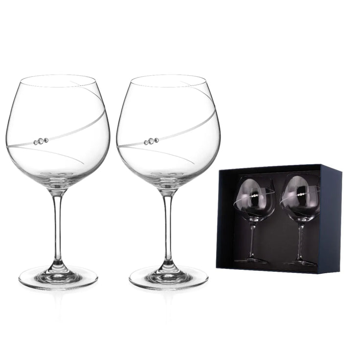 Silhouette Gin & Tonic Glass - Set of 2 ( Made With  Swarovski Crystals)
