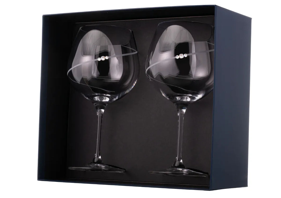 Silhouette Gin & Tonic Glass - Set of 2 ( Made With  Swarovski Crystals)