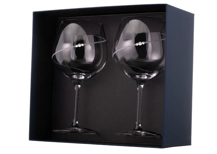 Silhouette Gin & Tonic Glass - Set of 2 ( Made With  Swarovski Crystals)