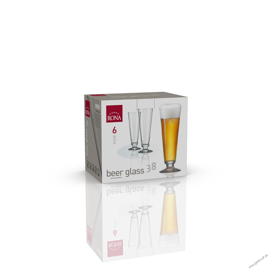 Rona Classic Pilsner Glass 420 ML (Pack of 6)