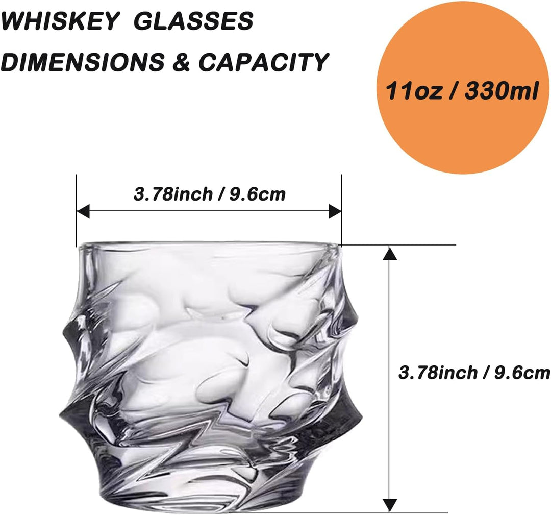 Dazzle Crystal Whiskey Glasses (Pack of 6)