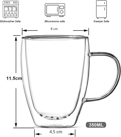 Double Walled Glass with Handle