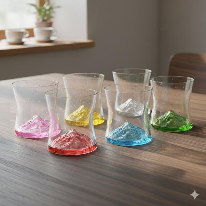 Vibrant Glacier Colored Glasses (Set of 6)