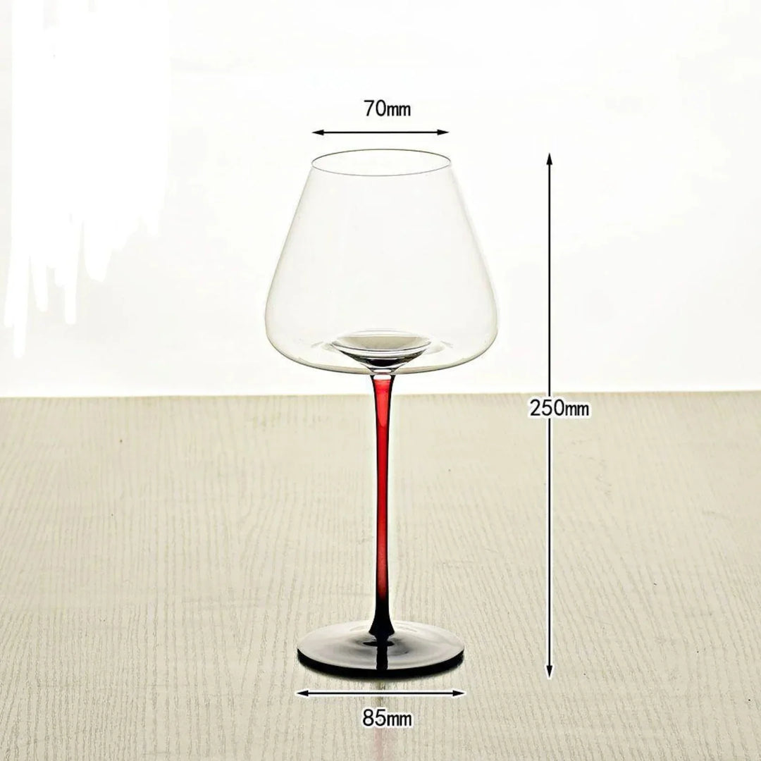 Red Stem Wine Glass (Pack Of 2) (Made In Italy)