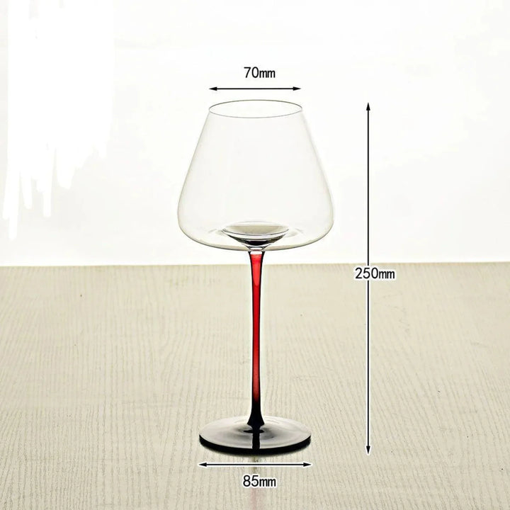 Red Stem Wine Glass (Pack Of 2) (Made In Italy)