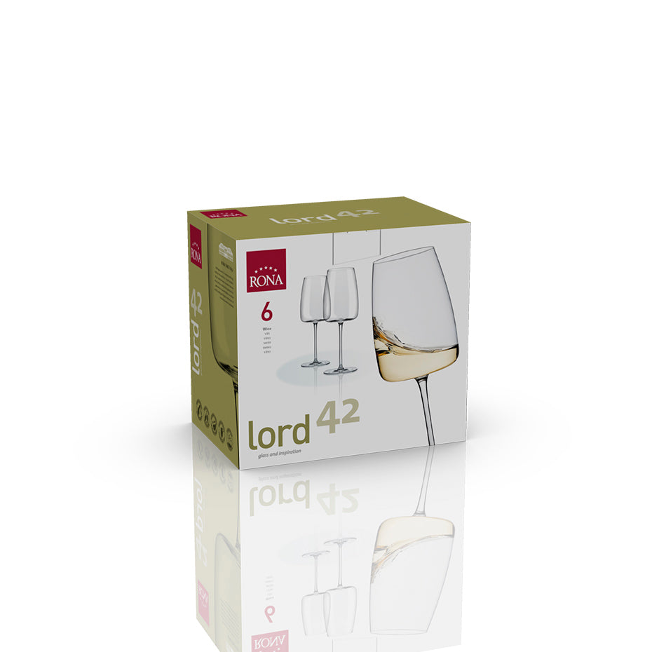 Rona Lord Wine Glass 420 ML (Pack of 6)