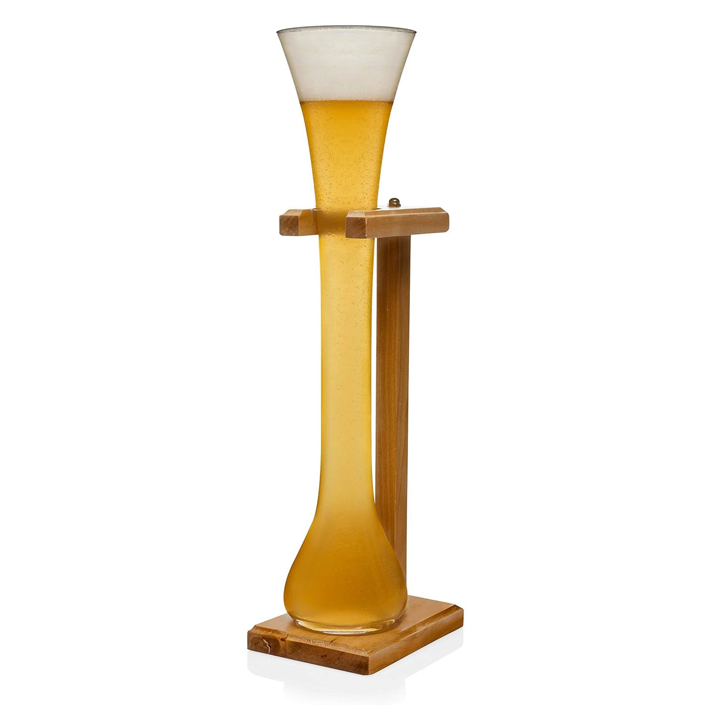 Ale Long Beer Glass with Wooden Stand (940 ML)