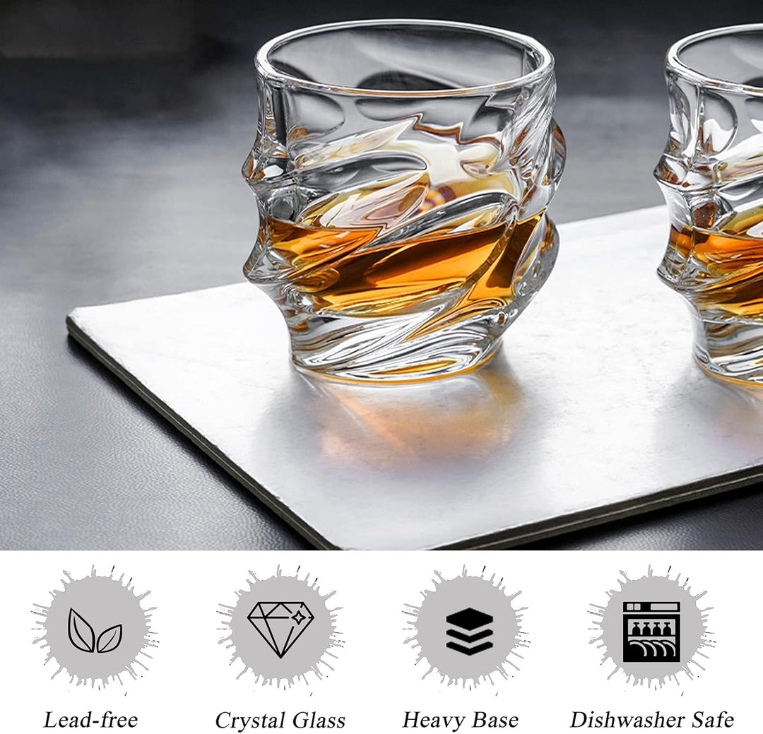 Dazzle Crystal Whiskey Glasses (Pack of 6)
