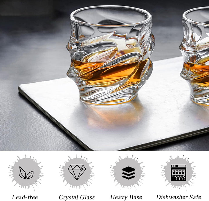 Dazzle Crystal Whiskey Glasses (Pack of 6)