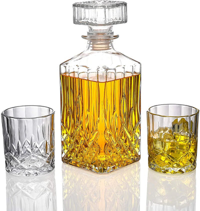 1 Decanter, 2 Whiskey Glass & 1 Flask Gift Set