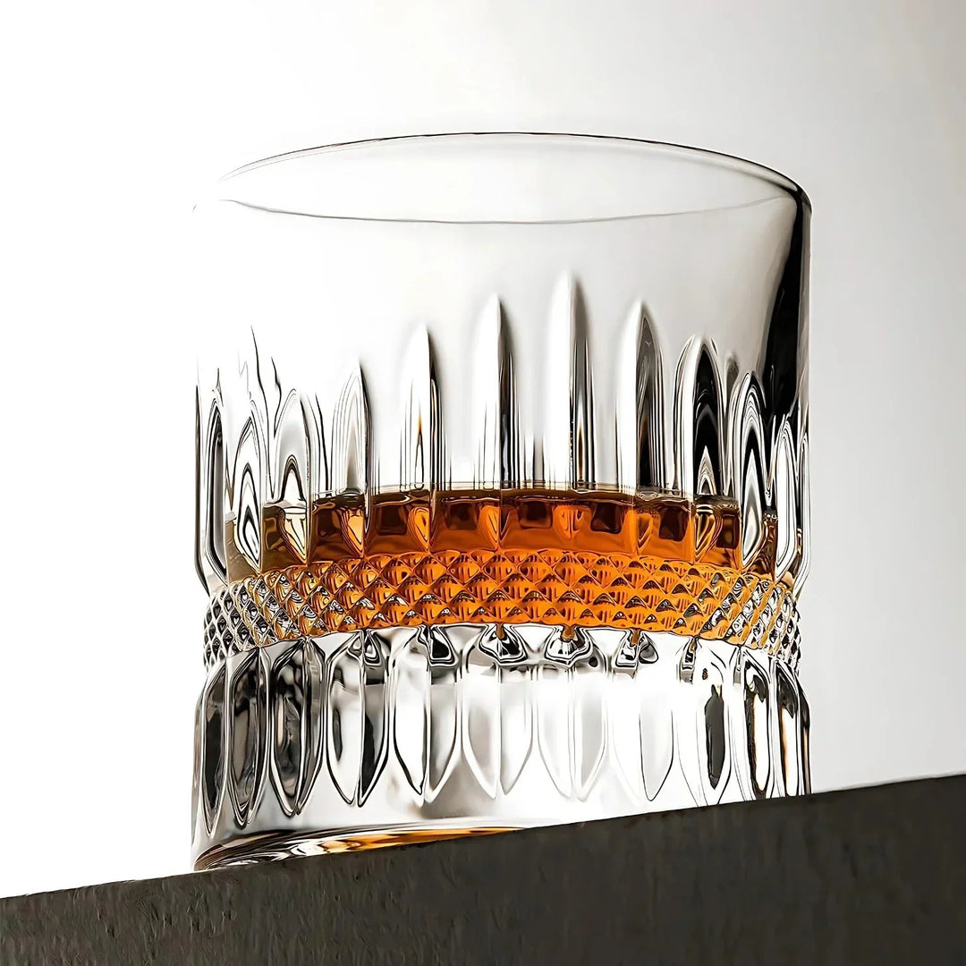 The Embossed Heavy Base Whiskey Glass