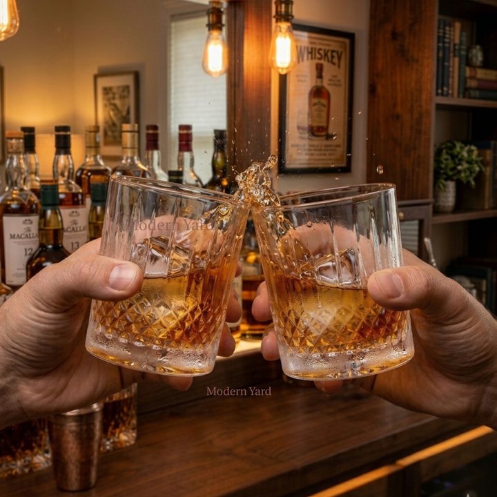 Elegant Diamante DOF whiskey glasses with crystal-clear Italian craftsmanship for modern luxury barware collections.
