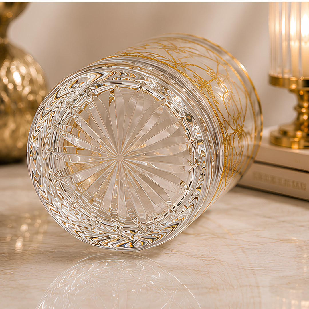 Premium crystal whiskey glass for bourbon, scotch and premium cocktails