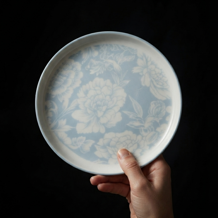 Celestial Designer Quarter Plates (Set of 6) - Imported Bone China