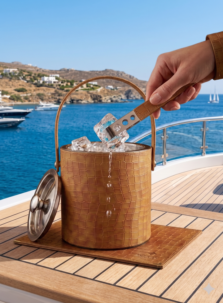 Elegant stainless steel ice bucket set by Modern Yard for gifting