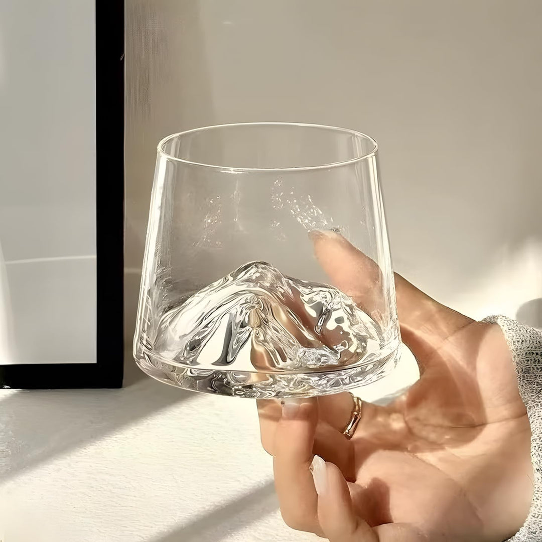 Premium crystal whiskey tumbler for bourbon, scotch and cocktails by Modern Yard.