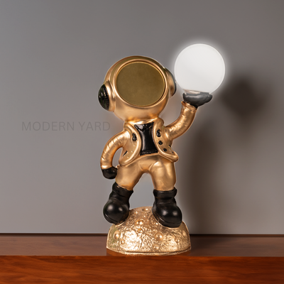 Golden Astronaut Big Lamp