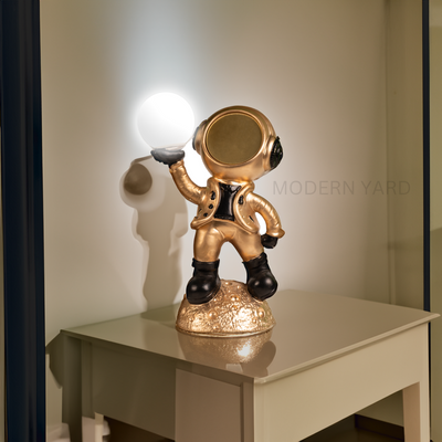 Golden Astronaut Big Lamp