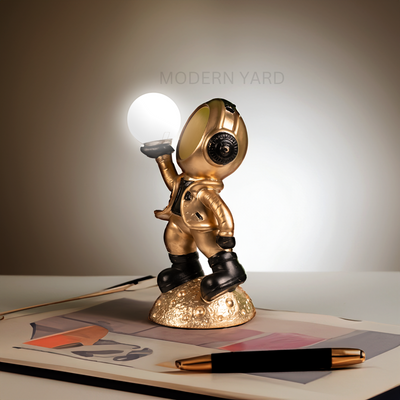 Golden Astronaut Big Lamp