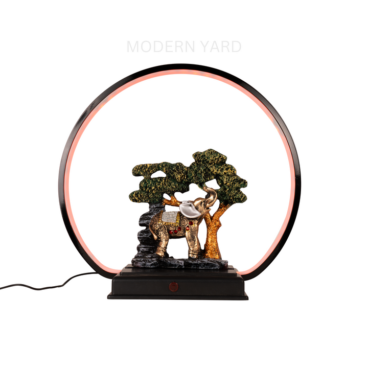 Designer Elephant with Multicolor Ring Light
