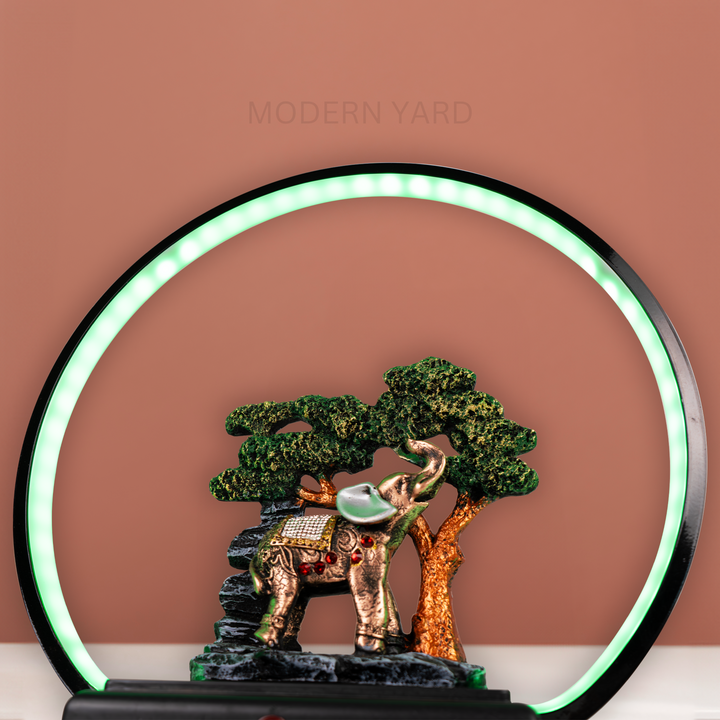 Designer Elephant with Multicolor Ring Light