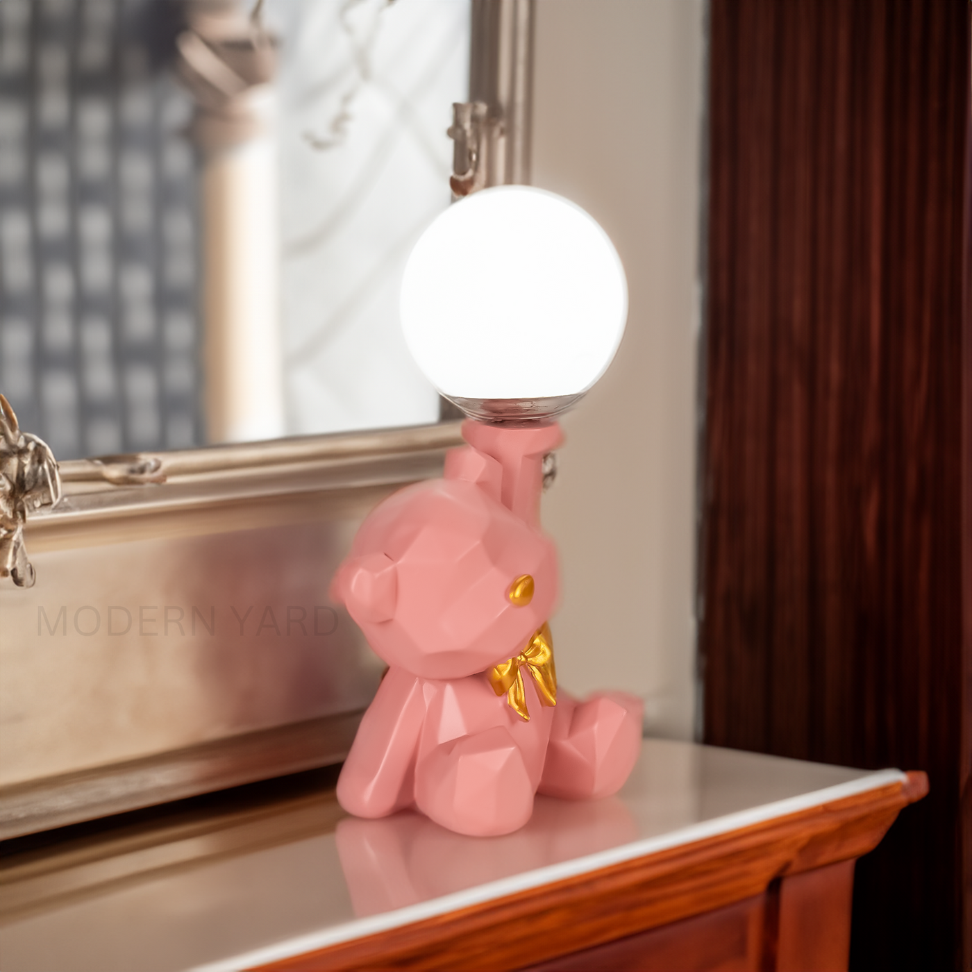 Pink Teddy Table Lamp