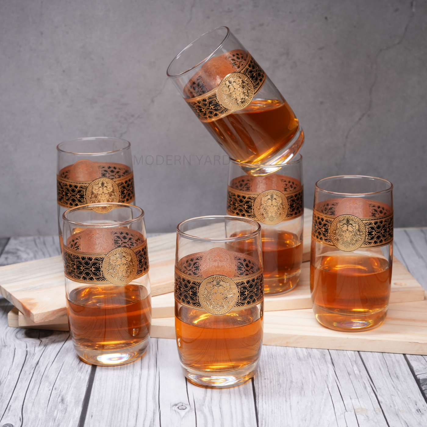 Lion Gold Plated Glass (Set of 6)