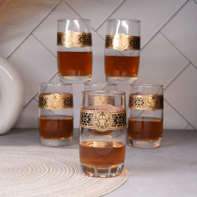 Lion Gold Plated Glass (Set of 6)