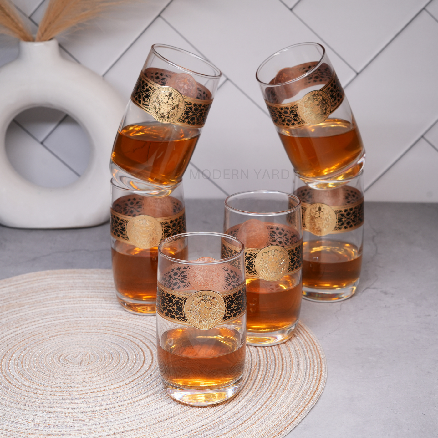 Lion Gold Plated Glass (Set of 6)