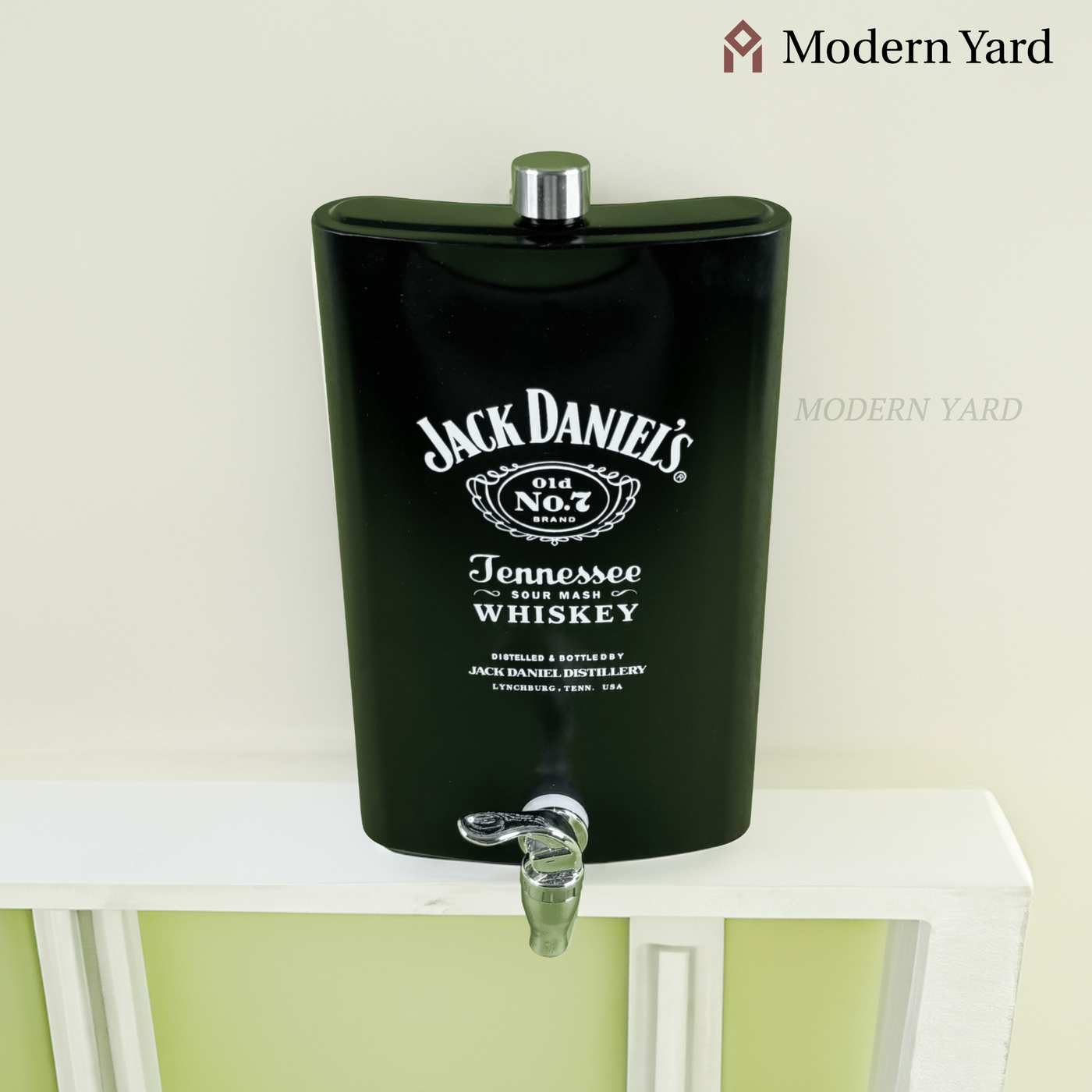 Black JD Stainless Steel Flask 1.7L