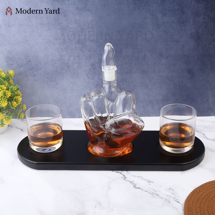 Middle Finger Decanter Set