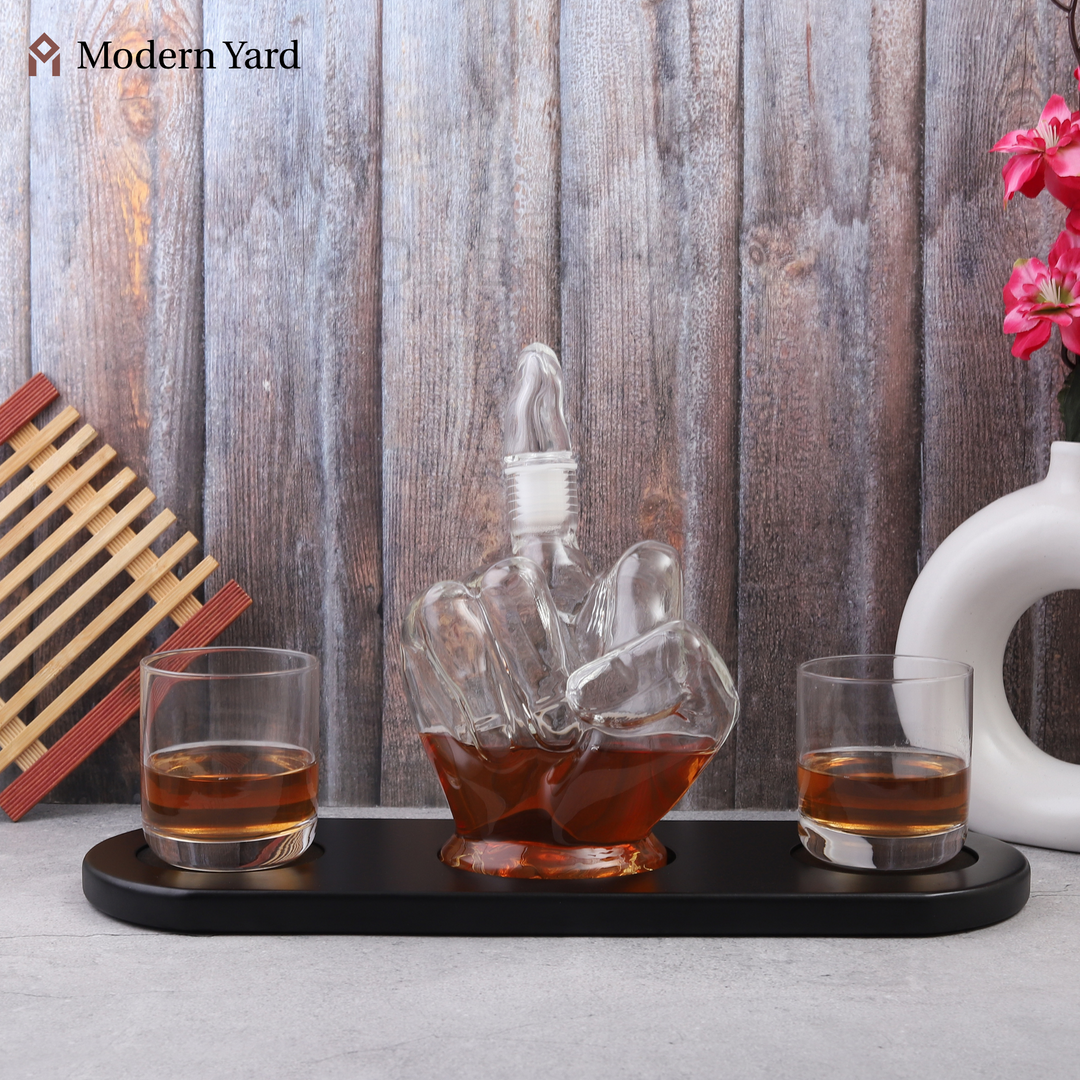 Middle Finger Decanter Set