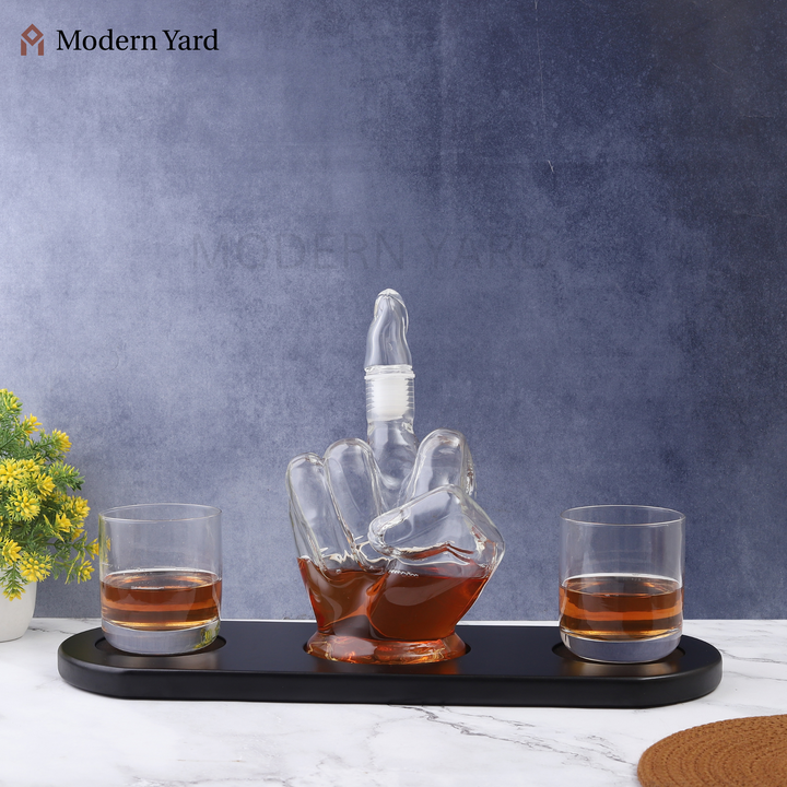 Middle Finger Decanter Set