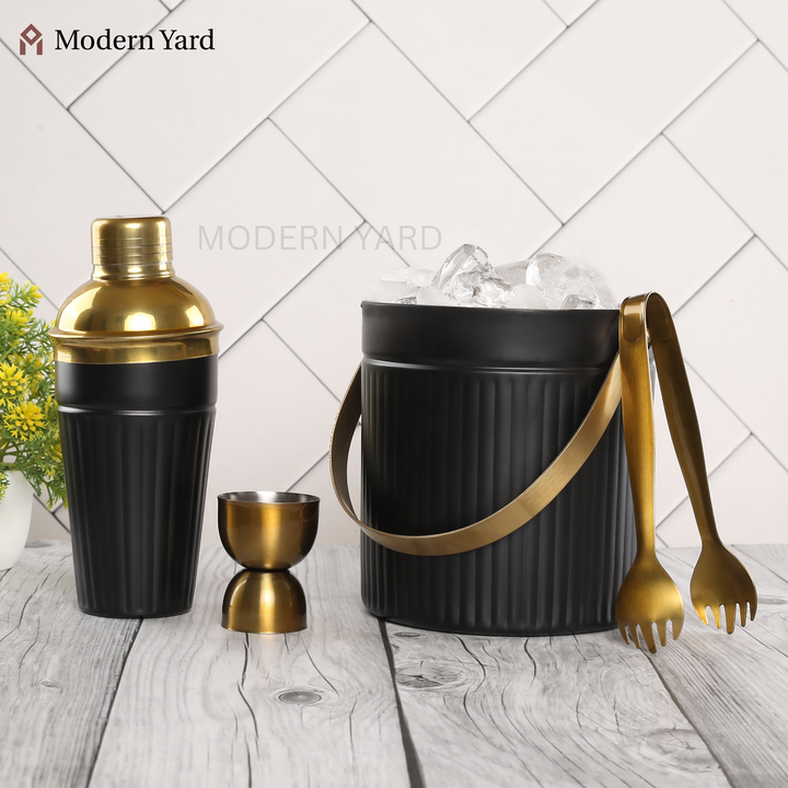 Stainless Steel Bar Set of 4 (Black)