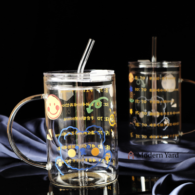 Glass Tumbler with Straw (600 ML)