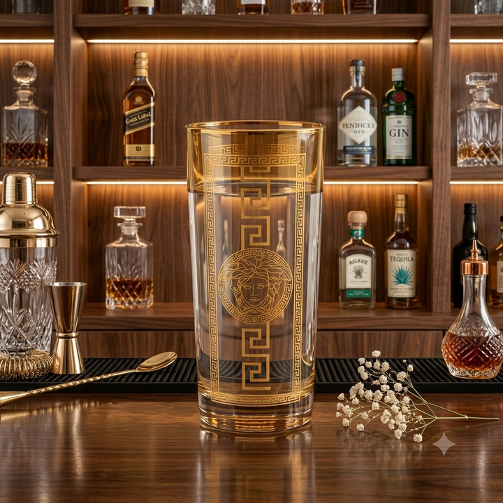 Royal Versace Gold Plated High Ball Glass (Set of 6)