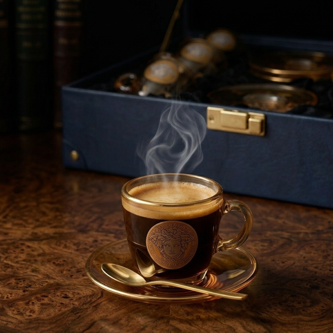 Premium tea and coffee serving cups with matching saucers