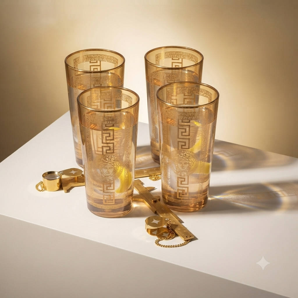 Royal Versace Gold Plated High Ball Glass (Set of 6)