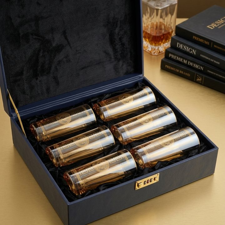 Royal Versace Gold Plated High Ball Glass (Set of 6)