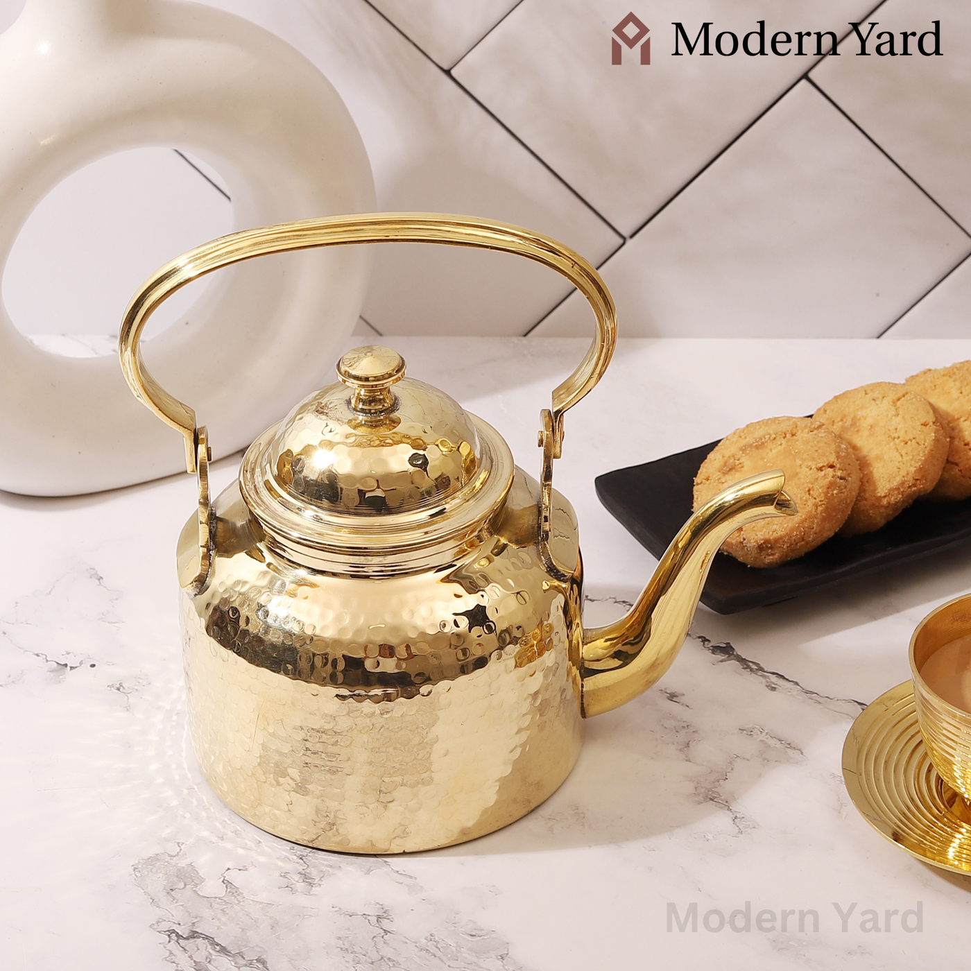 Brass Designer Tea Pot 1L